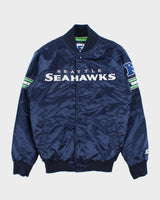 Vintage Starter Seattle Seahawks Embroidered NFL Satin Varsity Bomber Jacket - S