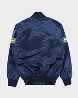 Vintage Starter Seattle Seahawks Embroidered NFL Satin Varsity Bomber Jacket - S