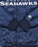 Vintage Starter Seattle Seahawks Embroidered NFL Satin Varsity Bomber Jacket - S