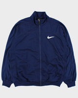 Vintage 1990s Nike Big Swoosh Embroidered Classic Track Jacket - XL