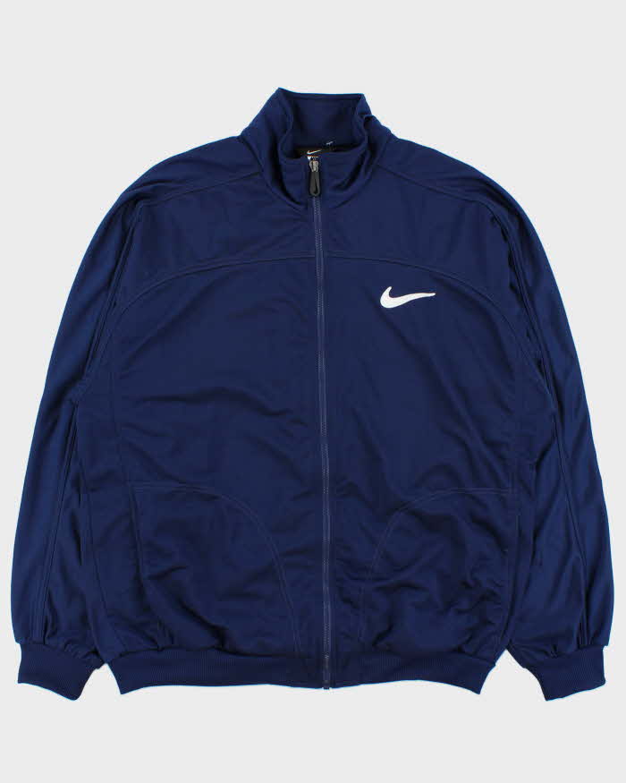 Vintage 1990s Nike Big Swoosh Embroidered Classic Track Jacket - XL