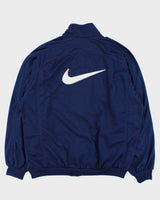 Vintage 1990s Nike Big Swoosh Embroidered Classic Track Jacket - XL