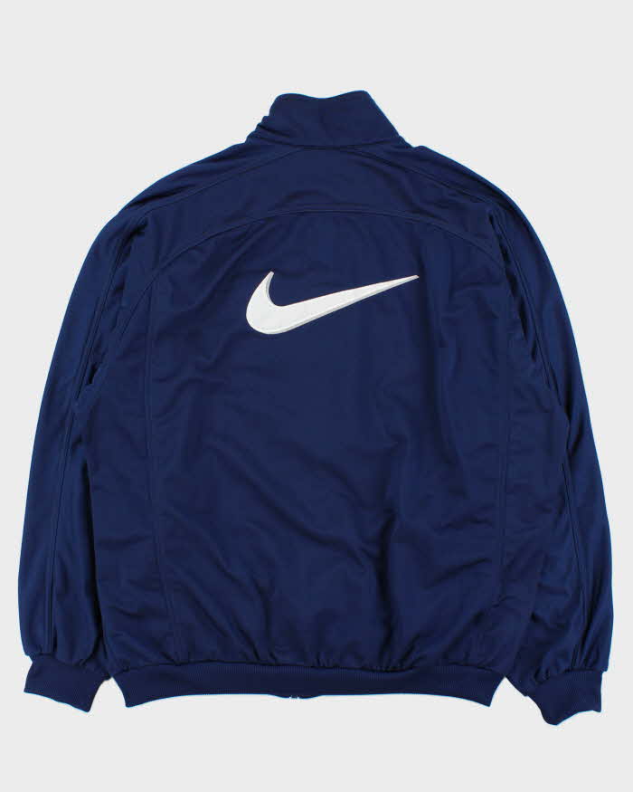 Vintage 1990s Nike Big Swoosh Embroidered Classic Track Jacket - XL