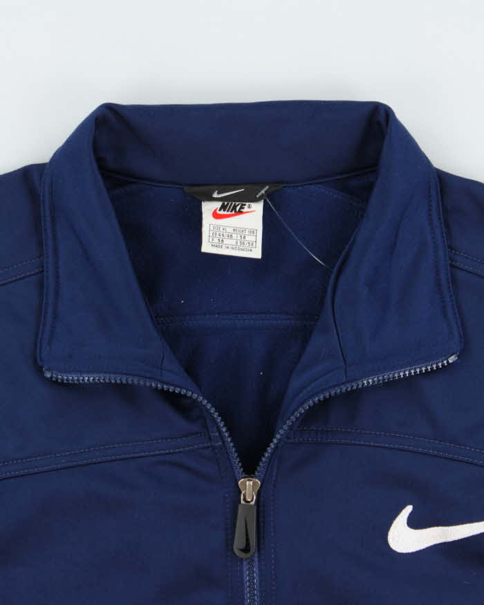 Vintage 1990s Nike Big Swoosh Embroidered Classic Track Jacket - XL