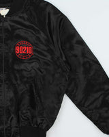 Vintage 1990 Beverley Hills 90210 Official TV Production Satin Made In USA Bomber Jacket - L