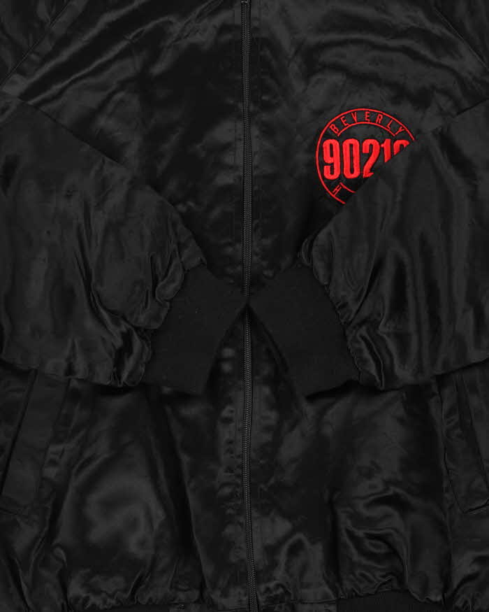 Vintage 1990 Beverley Hills 90210 Official TV Production Satin Made In USA Bomber Jacket - L