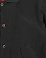 Vintage 1980s Valentino Jeans Pure Silk Collared Cropped Bomber Jacket - M