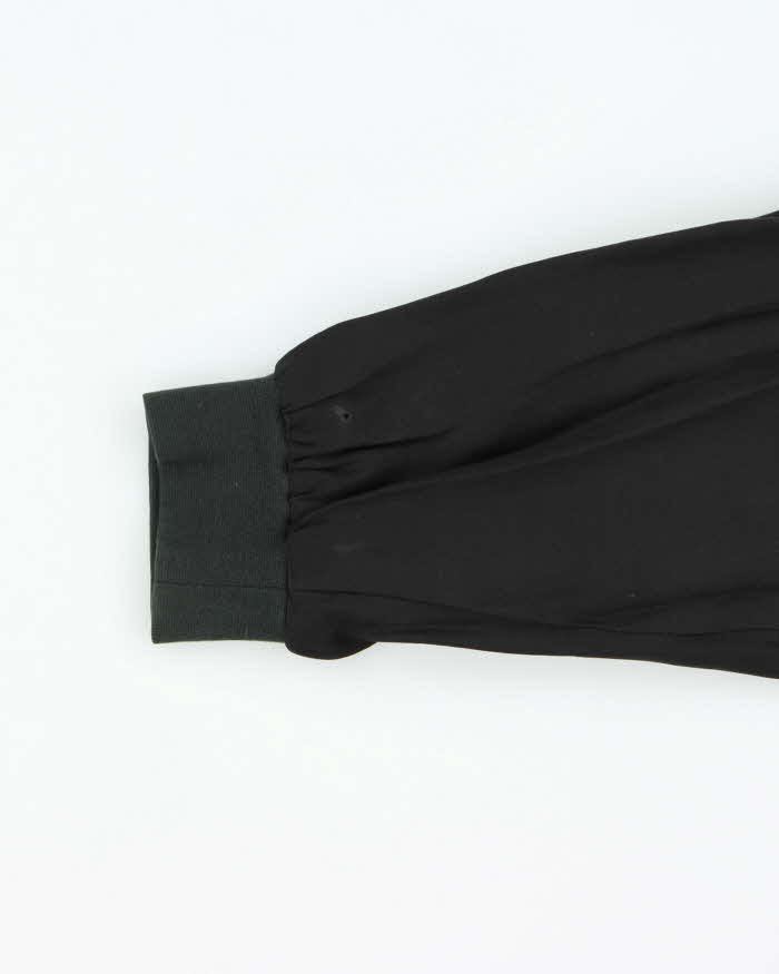 Vintage 1980s Valentino Jeans Pure Silk Collared Cropped Bomber Jacket - M