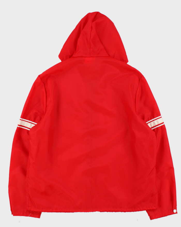 Vintage 1970s Sexton Made In Canada Lightweight Embroidered Hooded Racing Jacket - XL