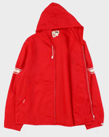 Vintage 1970s Sexton Made In Canada Lightweight Embroidered Hooded Racing Jacket - XL