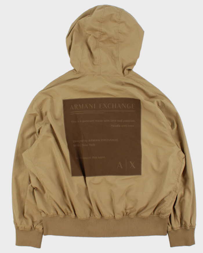 Vintage Armani Exchange Camo Khaki Reversible Soft Shell Windbreaker Jacket - L