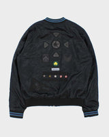 Vintage Diesel J-Fire Reversible Satin Patch Bomber Jacket - L