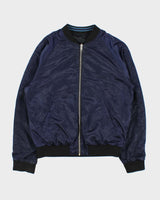 Vintage Diesel J-Fire Reversible Satin Patch Bomber Jacket - L