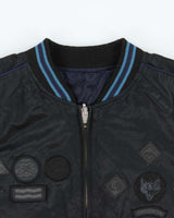 Vintage Diesel J-Fire Reversible Satin Patch Bomber Jacket - L