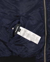 Vintage Diesel J-Fire Reversible Satin Patch Bomber Jacket - L