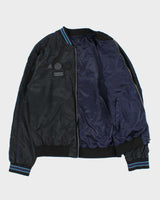 Vintage Diesel J-Fire Reversible Satin Patch Bomber Jacket - L