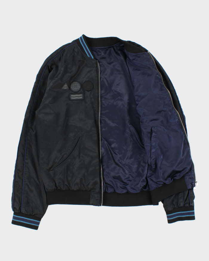 Vintage Diesel J-Fire Reversible Satin Patch Bomber Jacket - L