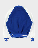 Vintage 1980s Warner Bros. Bugs Bunny Wool Leather Seder Made In Canada Varsity Bomber Jacket - M
