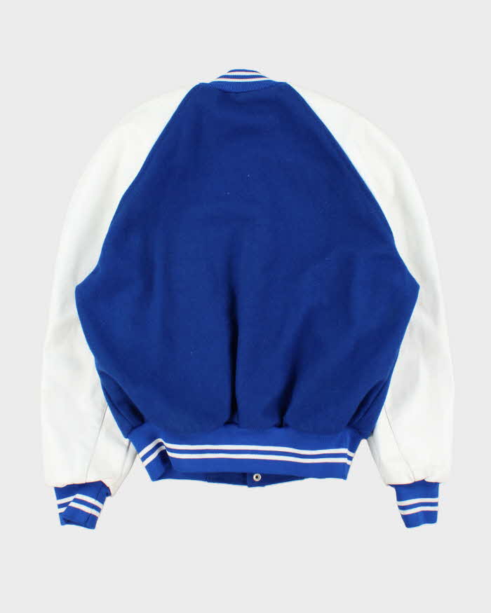 Vintage 1980s Warner Bros. Bugs Bunny Wool Leather Seder Made In Canada Varsity Bomber Jacket - M