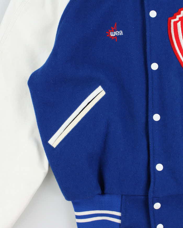 Vintage 1980s Warner Bros. Bugs Bunny Wool Leather Seder Made In Canada Varsity Bomber Jacket - M