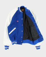 Vintage 1980s Warner Bros. Bugs Bunny Wool Leather Seder Made In Canada Varsity Bomber Jacket - M