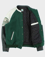 Vintage 1980s College Football Rebels Captain Wool Leather TBS Made In Canada Varsity Bomber Jacket - XXL