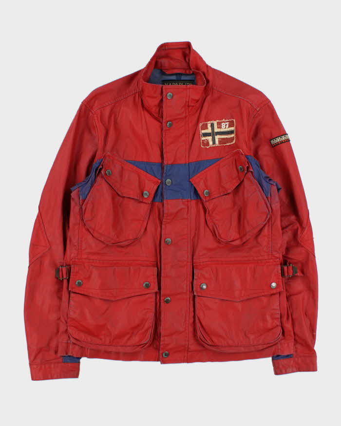 Vintage Napapijri Jacket Linen Waxed Cotton Exploration Jacket - L