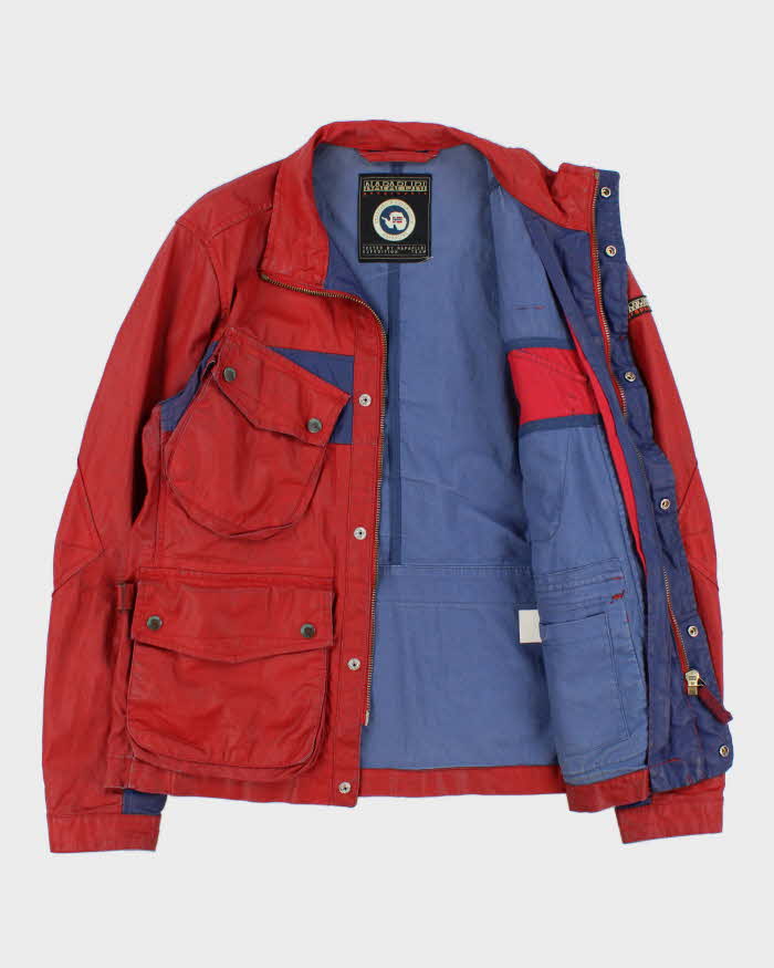 Vintage Napapijri Jacket Linen Waxed Cotton Exploration Jacket - L