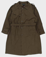 Vintage 1990s Pierre Cardin Khaki Double Breasted Weatherproof Insulated Trench Coat - XXL