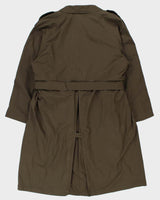 Vintage 1990s Pierre Cardin Khaki Double Breasted Weatherproof Insulated Trench Coat - XXL