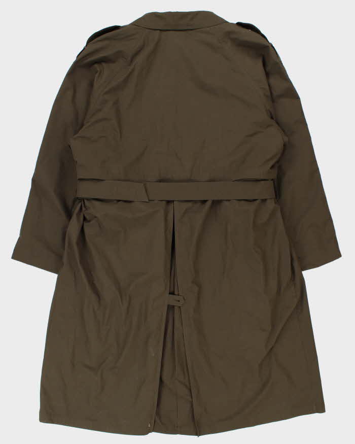 Vintage 1990s Pierre Cardin Khaki Double Breasted Weatherproof Insulated Trench Coat - XXL