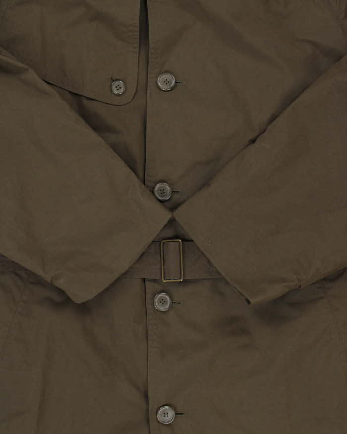 Vintage 1990s Pierre Cardin Khaki Double Breasted Weatherproof Insulated Trench Coat - XXL