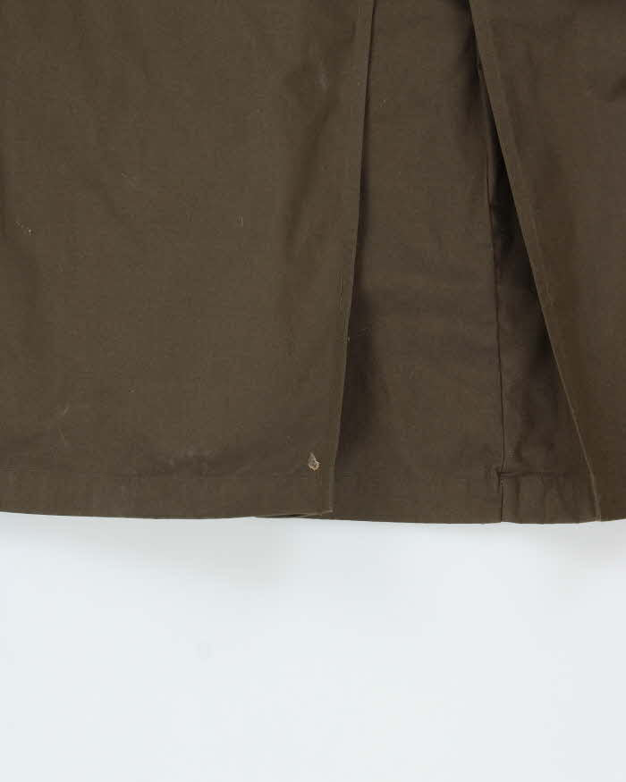 Vintage 1990s Pierre Cardin Khaki Double Breasted Weatherproof Insulated Trench Coat - XXL