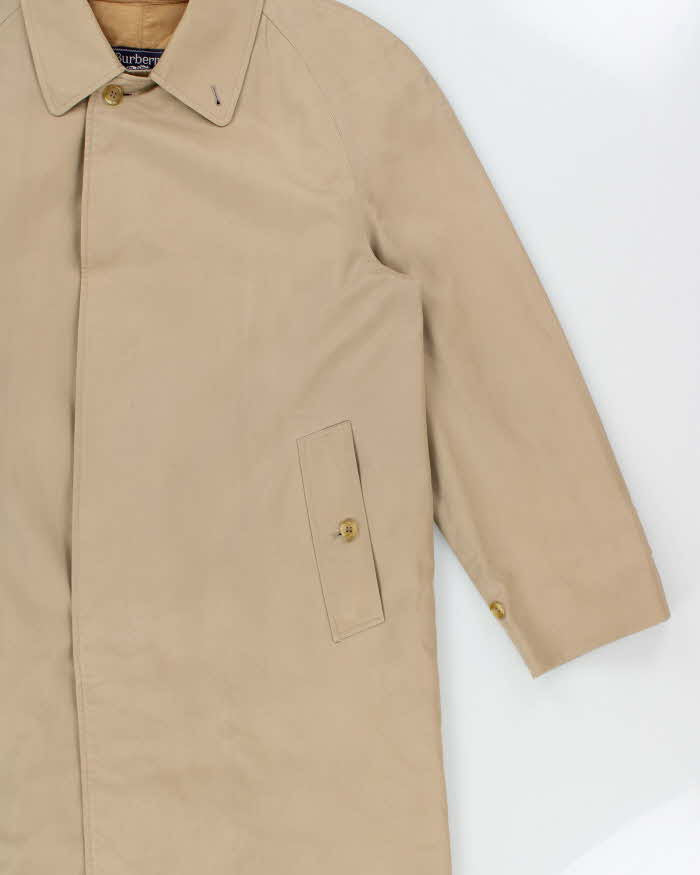 Vintage 1990s Burberry Wool Insulated Nova Check Lined Weatherproof Classic Mac - L