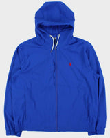 Vintage Polo Ralph Lauren Cobalt Soft Shell Hooded Windbreaker Jacket - XXL