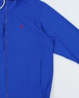 Vintage Polo Ralph Lauren Cobalt Soft Shell Hooded Windbreaker Jacket - XXL