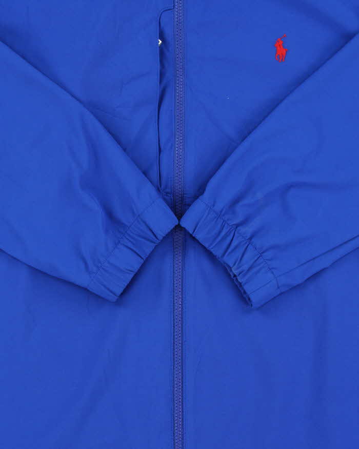 Vintage Polo Ralph Lauren Cobalt Soft Shell Hooded Windbreaker Jacket - XXL
