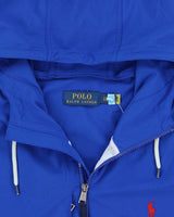 Vintage Polo Ralph Lauren Cobalt Soft Shell Hooded Windbreaker Jacket - XXL