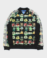 Vintage Adidas Originals Superstar Heel Print Bomber Track Jacket - XL