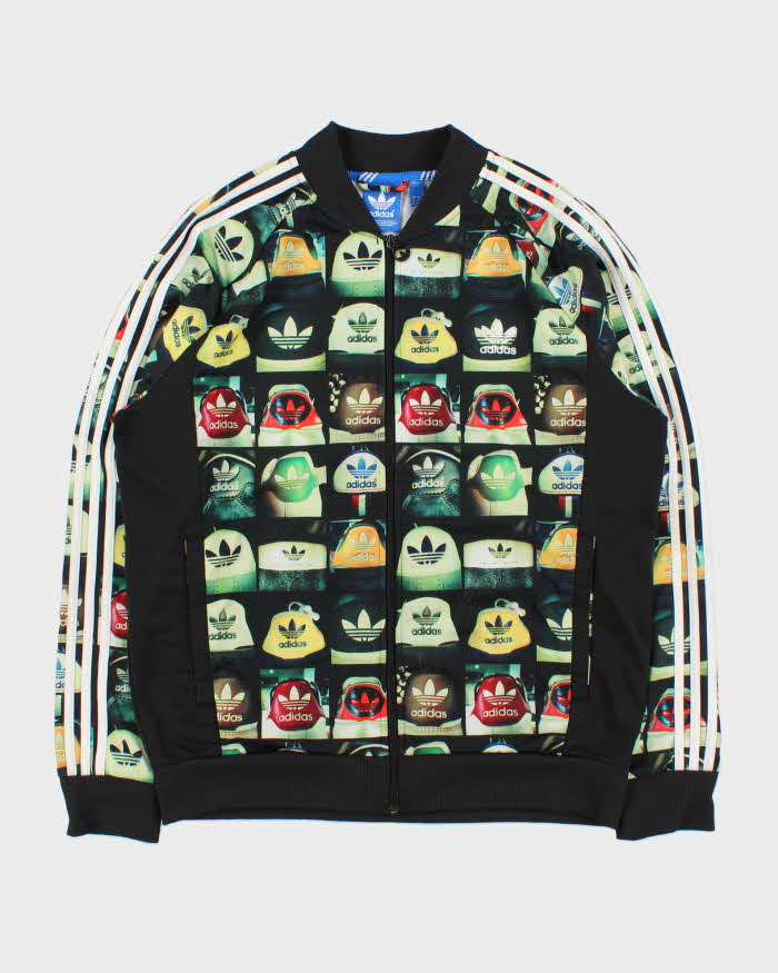 Vintage Adidas Originals Superstar Heel Print Bomber Track Jacket - XL