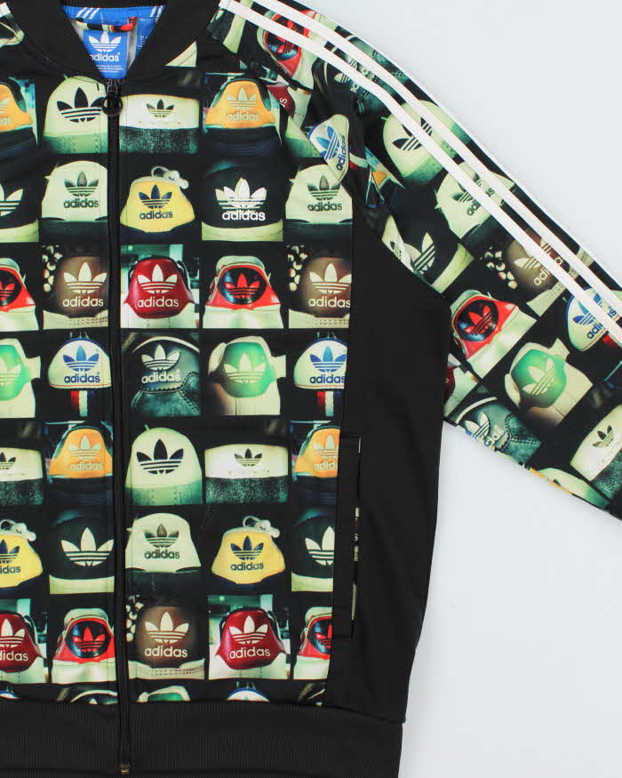 Vintage Adidas Originals Superstar Heel Print Bomber Track Jacket - XL