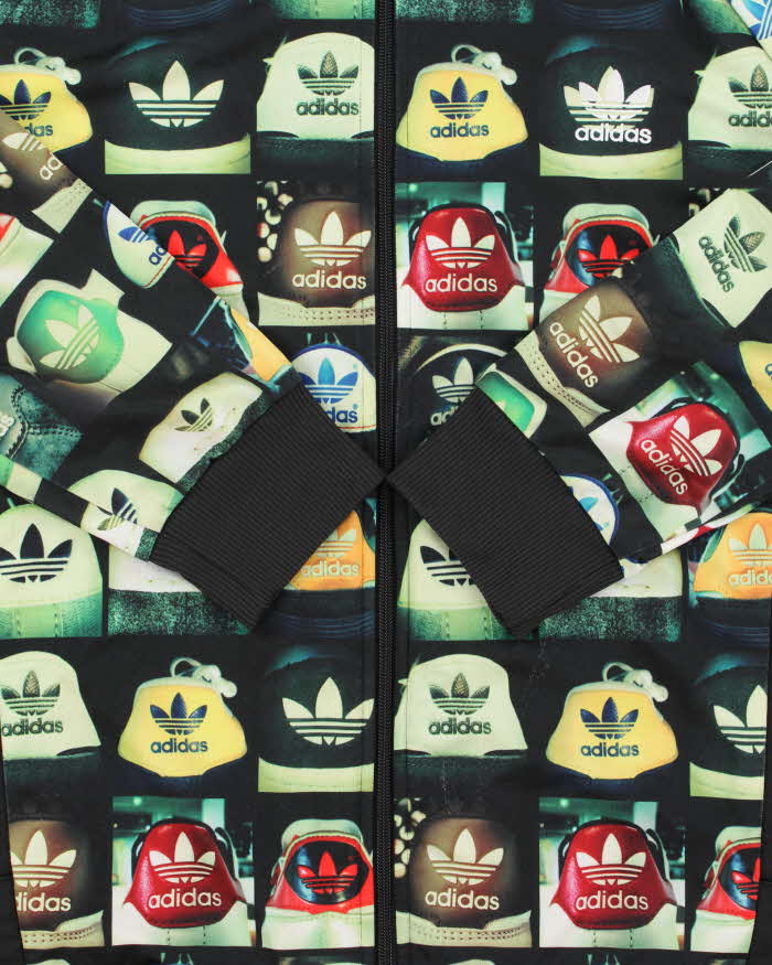 Vintage Adidas Originals Superstar Heel Print Bomber Track Jacket - XL