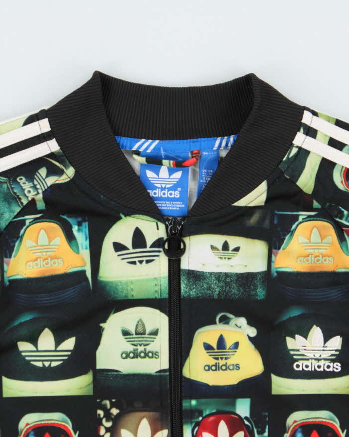 Vintage Adidas Originals Superstar Heel Print Bomber Track Jacket - XL