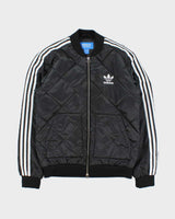 Vintage Adidas Originals Diamond Quilted Satin Shell Bomber Jacket - S