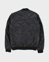 Vintage Adidas Originals Diamond Quilted Satin Shell Bomber Jacket - S