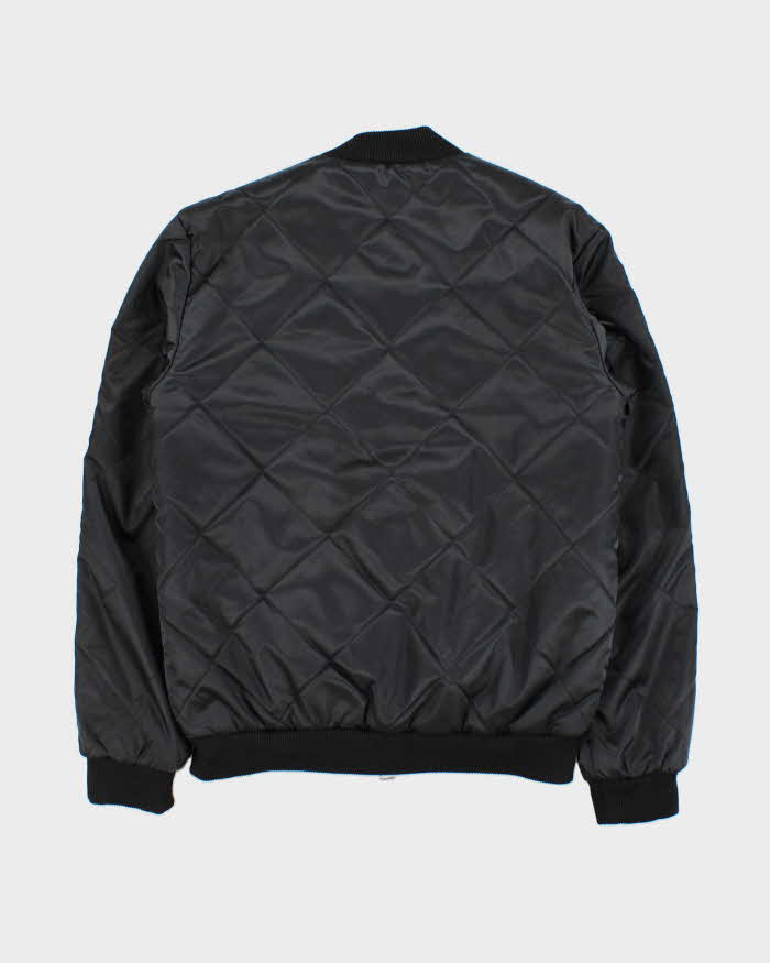 Vintage Adidas Originals Diamond Quilted Satin Shell Bomber Jacket - S