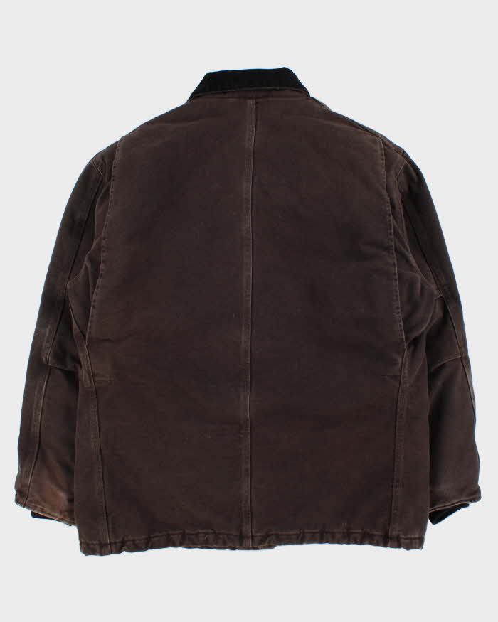 Vintage Carhartt C26 DKB Sandstone Traditional Firm Duck Arctic Quilt Lined Canvas Workwear Jacket - M