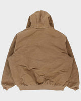 Vintage 2011 Carhartt J30 FRB Active Tan Duck Quilt Lined Canvas Bomber Jacket - XXXL
