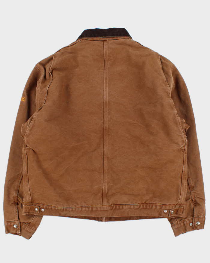 Vintage 2011 Carhartt J297 BRN Detroit Duck Canvas Sherpa Lined Workwear Jacket - XL