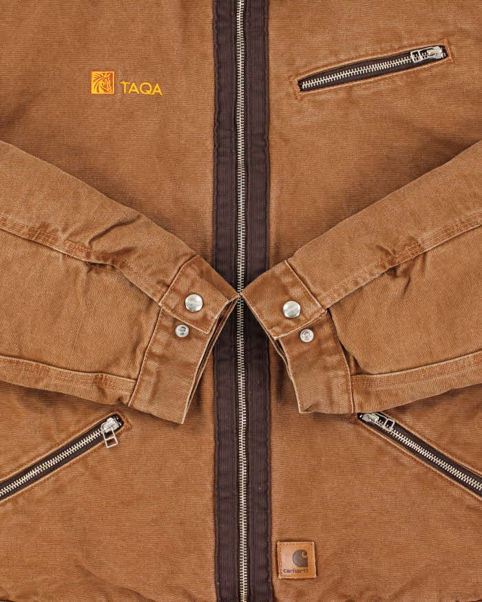 Vintage 2011 Carhartt J297 BRN Detroit Duck Canvas Sherpa Lined Workwear Jacket - XL